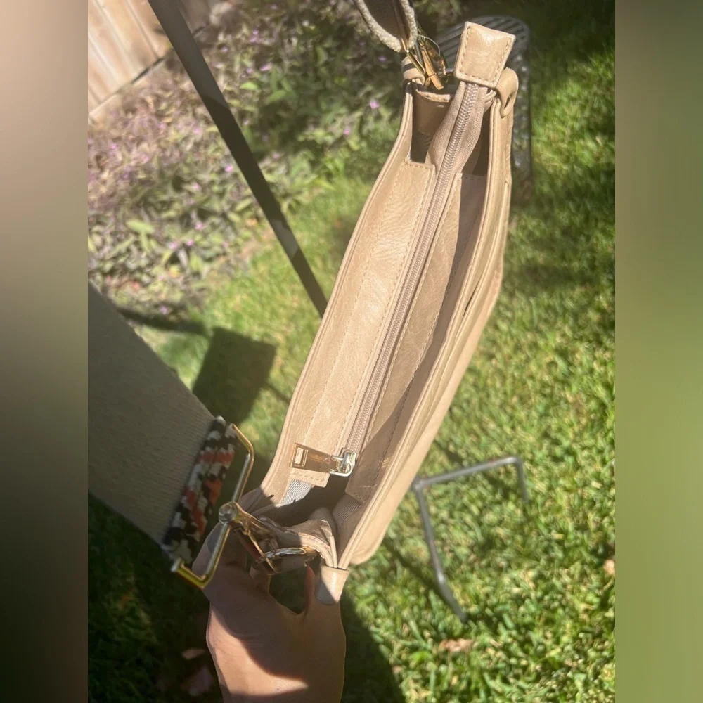 Vegan Leather Crossbody w/ Guitar Style Strap